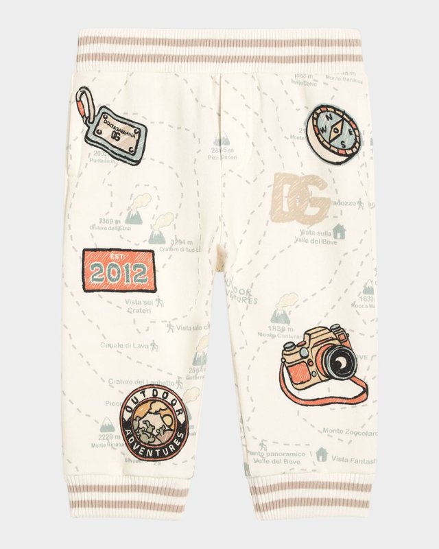 Kid's Embroidered Logo Map Sweatpants, Size